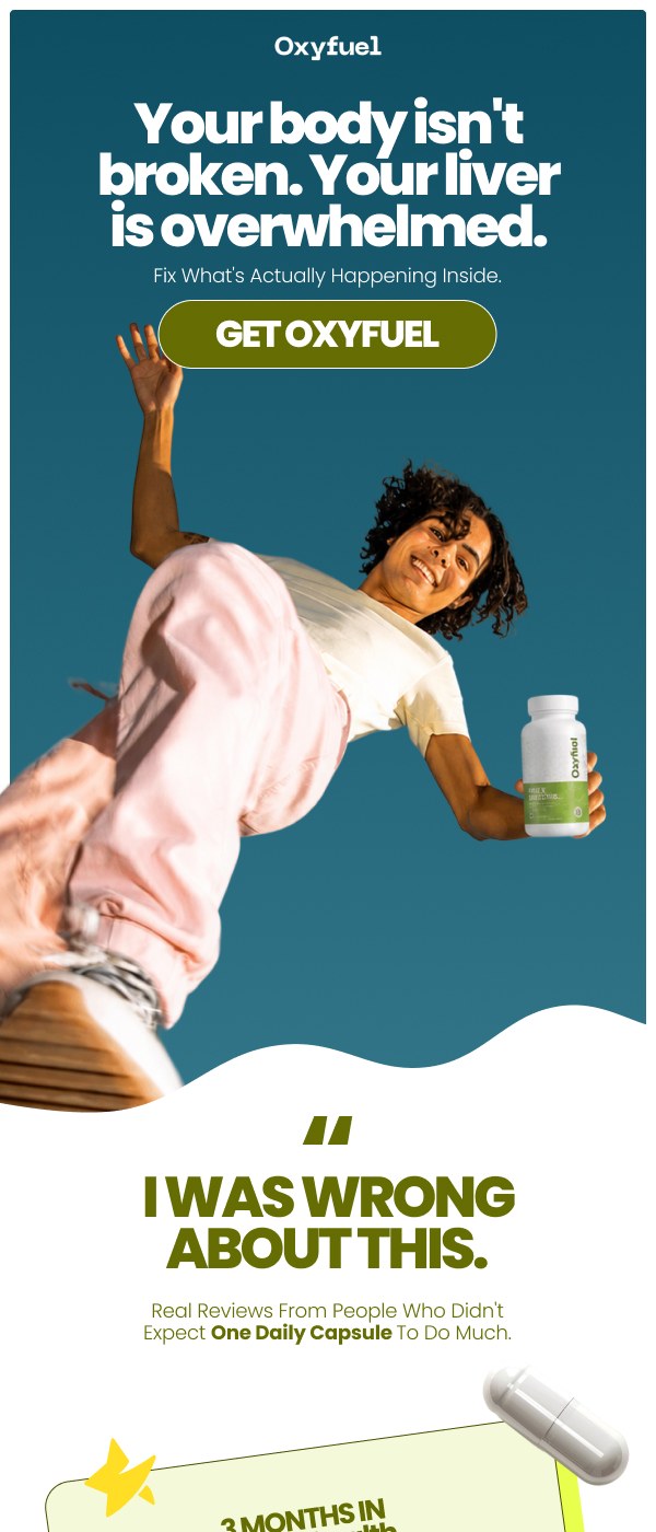 Email campaign design for a supplement brand